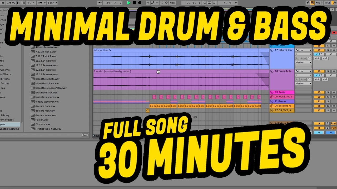 Минималистичное создание драм-н-бейса за 30 минут [MINIMAL DNB]
