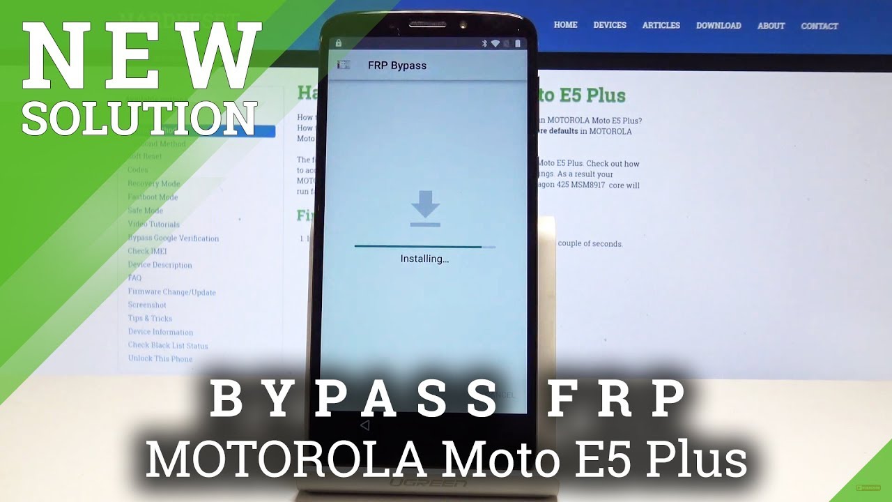 How to Bypass Google Verification in MOTOROLA Moto E5 Plus - Unlock FRP / Skip Google Protection