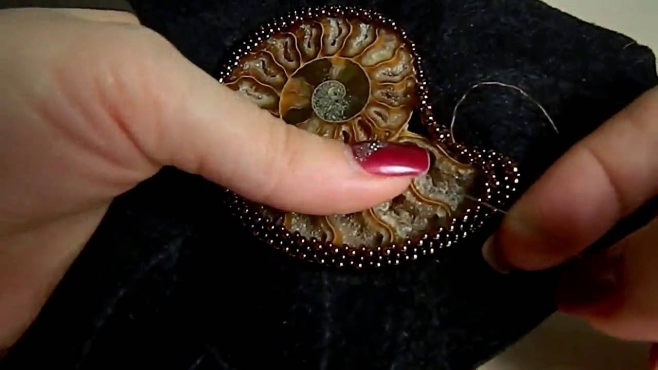 How to beading the ammonite in necklace (tutorial) and How I making a neckalce whith ammonite