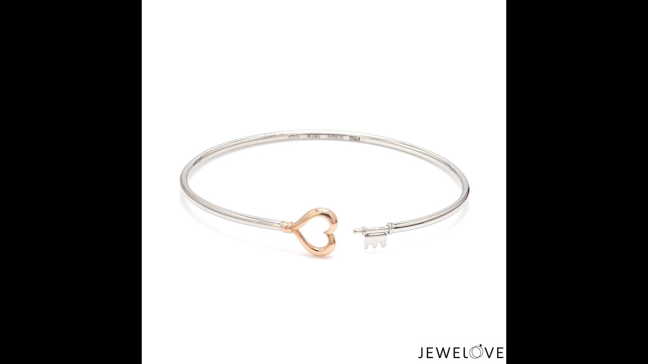 Platinum Evara | Rose Gold Heart Key Bracelet for Women JL PTB 1304 - Jewelove