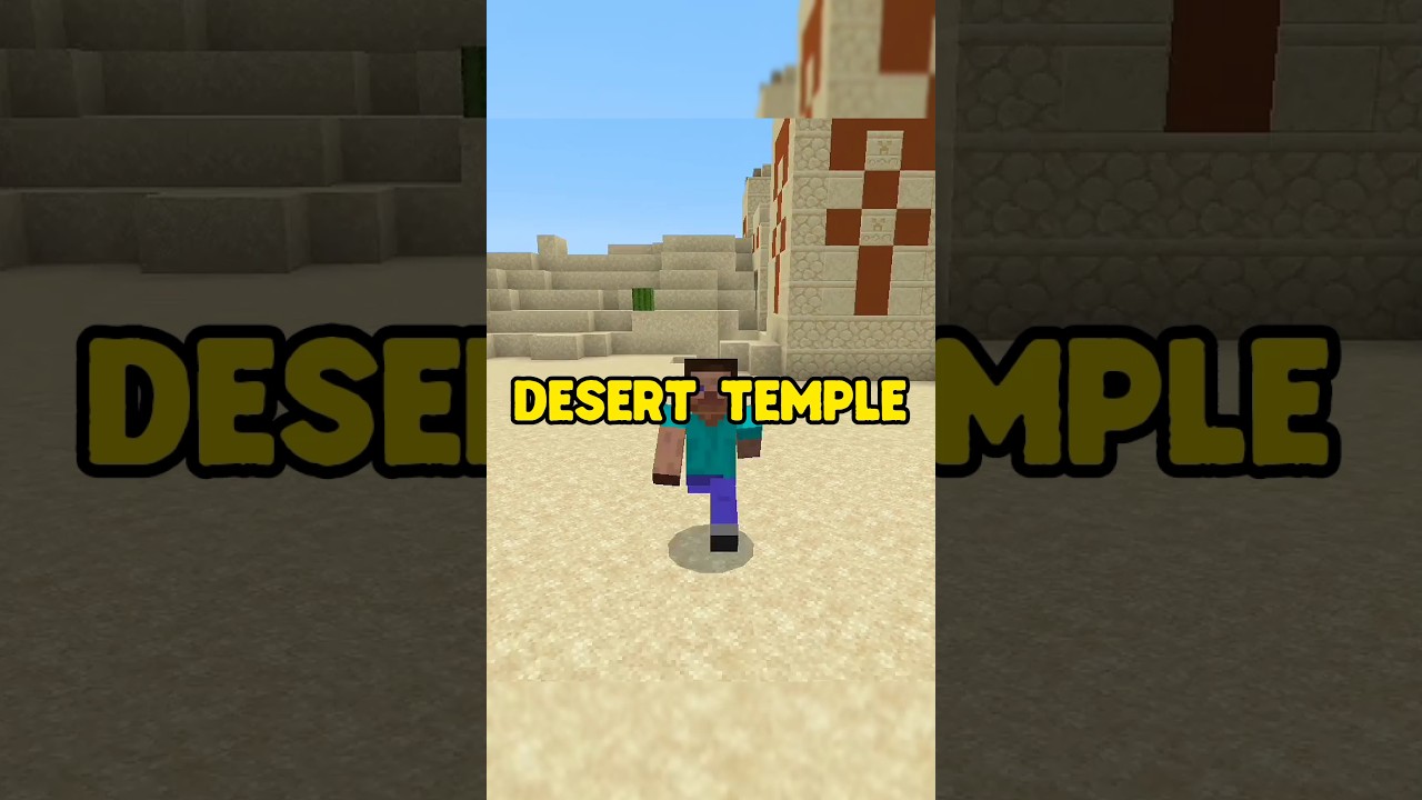Cool way to loot Desert Temple | #shorts #minecraft