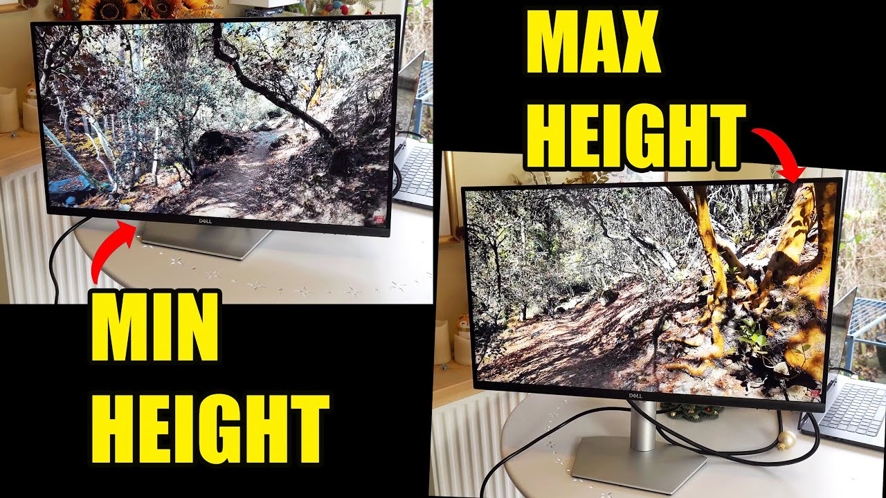 How to Adjust Height on Dell S2721QS Monitor (Up & Down)