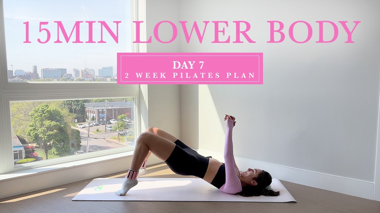 15MIN Slim Legs & Toned Booty Pilates //  DAY 7 - 2 Week Pilates Challenge // madeleineabeid