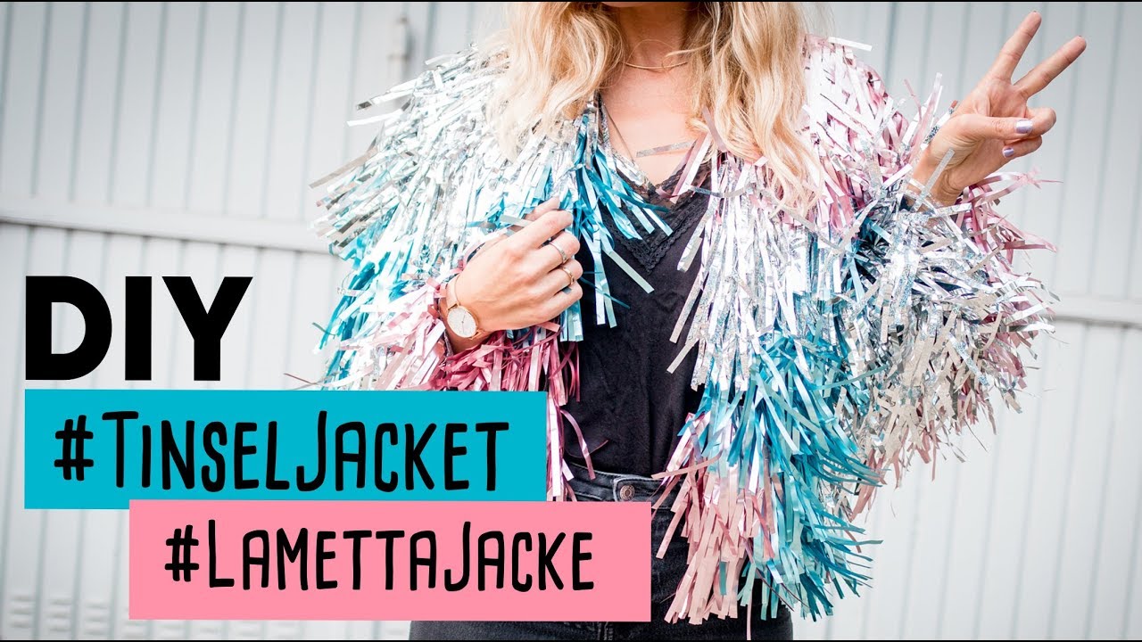 TinselJacket / Lamettajacke / Fransenjacke DIY // Festival Look