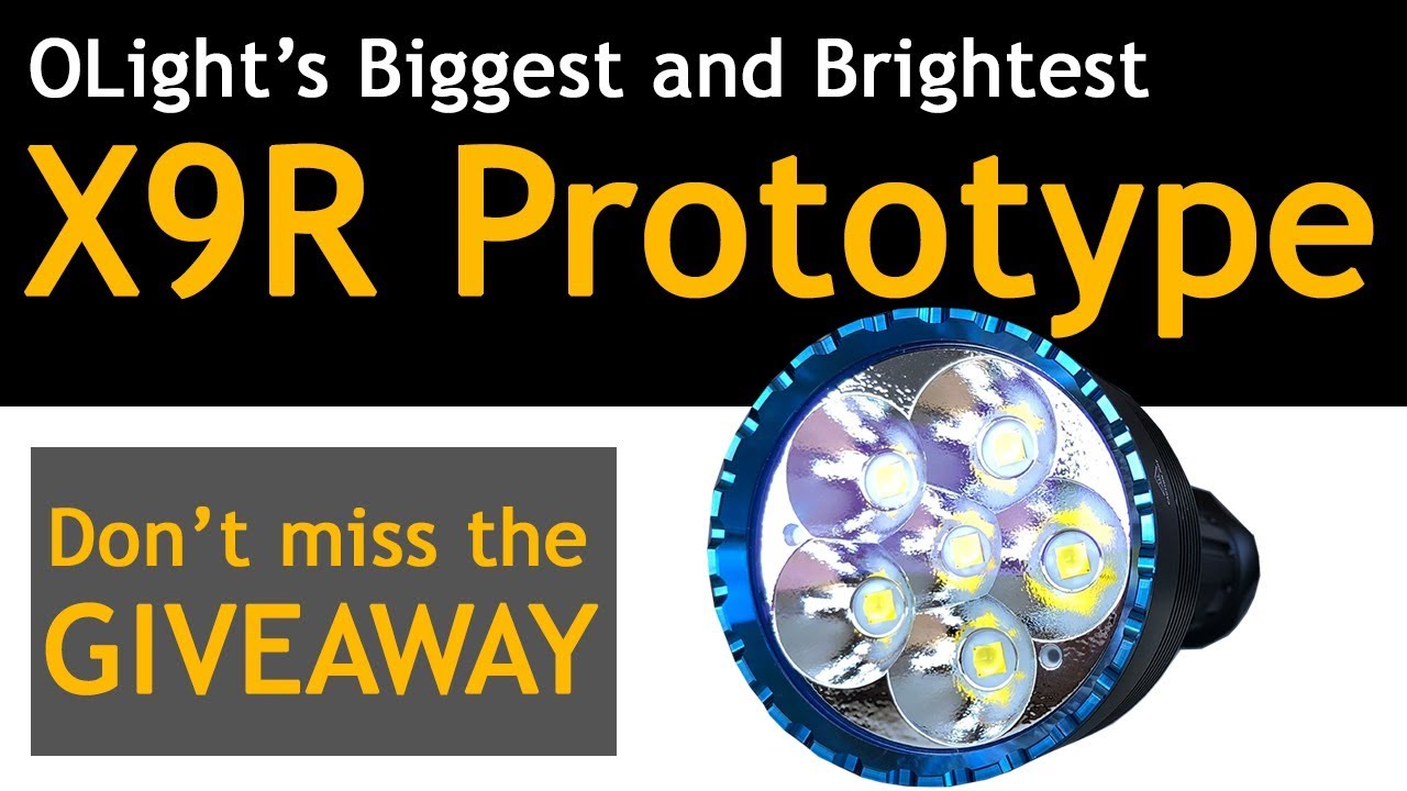 OLight's Brightest Flashlight - X9R Prototype (Beamshots, Sneak Peek and Giveaway!)