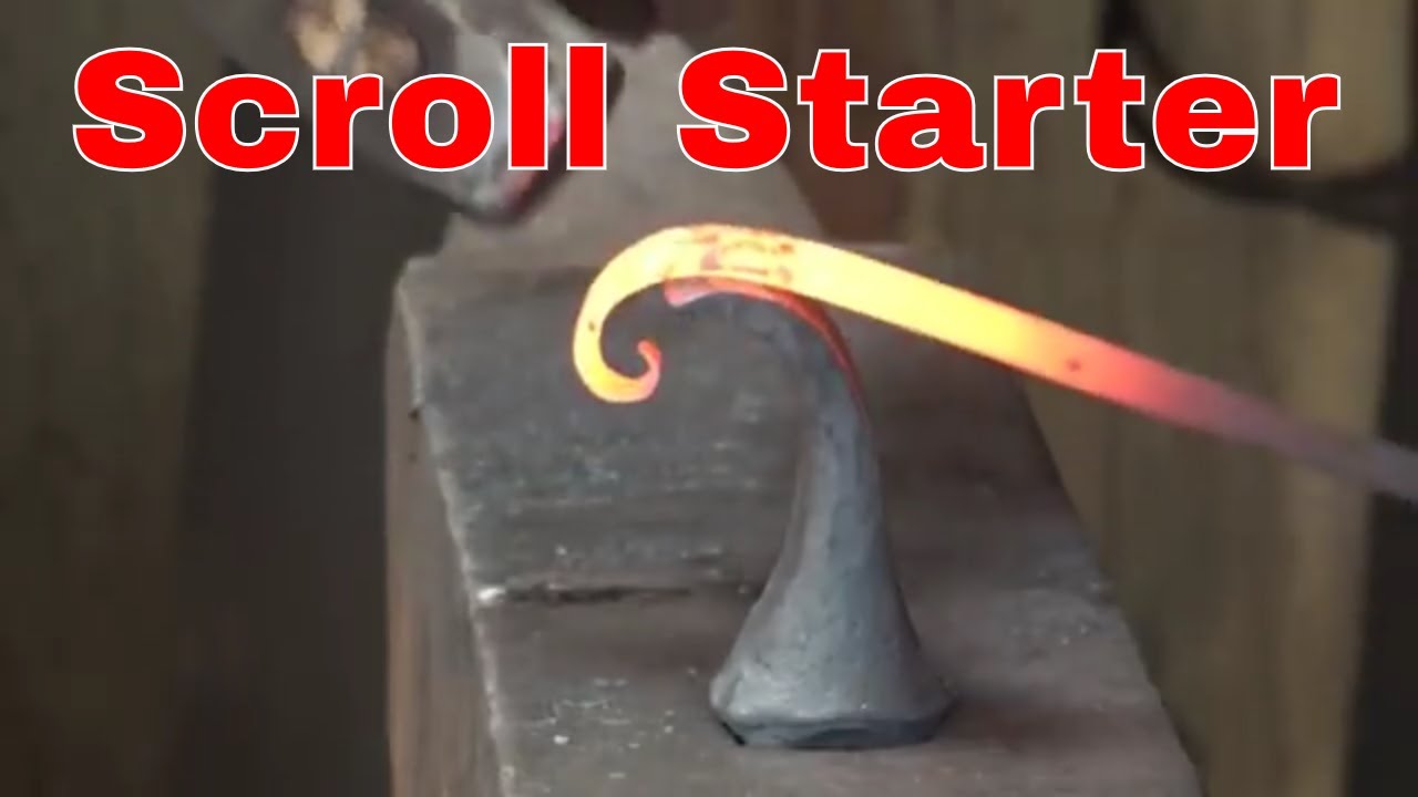 Scroll starter for forging scrolls - blacksmithing tools