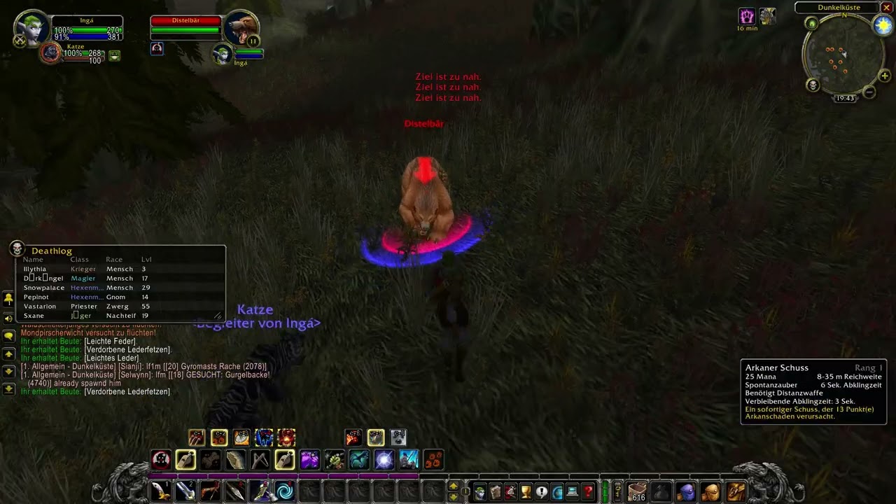 World of Warcraft Hardcore Jägerin Gameplay