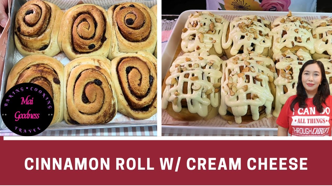 Cinnabon-Style Cinnamon Rolls with Cream Cheese & Cashew Nuts by Mai Goodness |  One Proofing Only