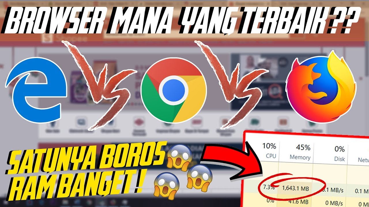 FIREFOX VS CHROME VS MICROSOFT EDGE | SELAMA INI KALIAN SALAH, INI TERNYATA BROWSER TERBAIK !!
