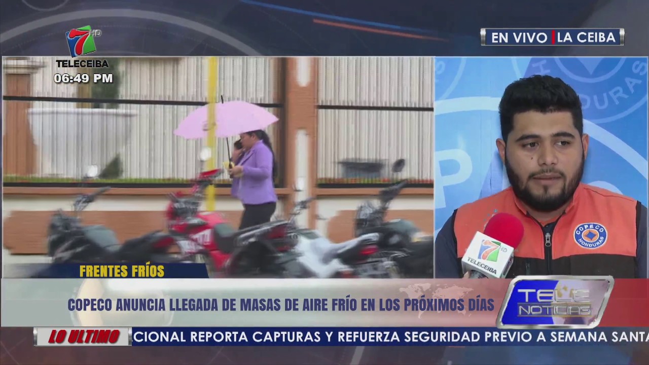 COPECO anuncia llegada de masas de aire frío en los próximos días