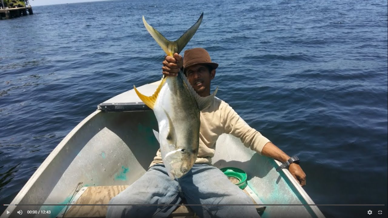 Bushman and chico ,fishing in Trinidad nice catch.