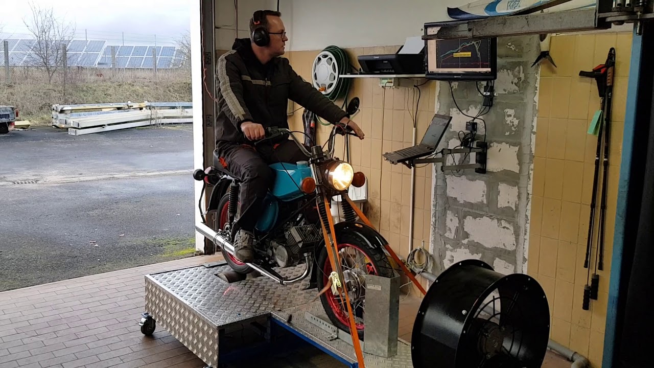 Leistungsprüfstand selber gebaut Simson