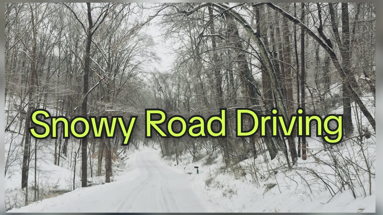 Drive through the snow - The road gets progressively more snowy ❄️