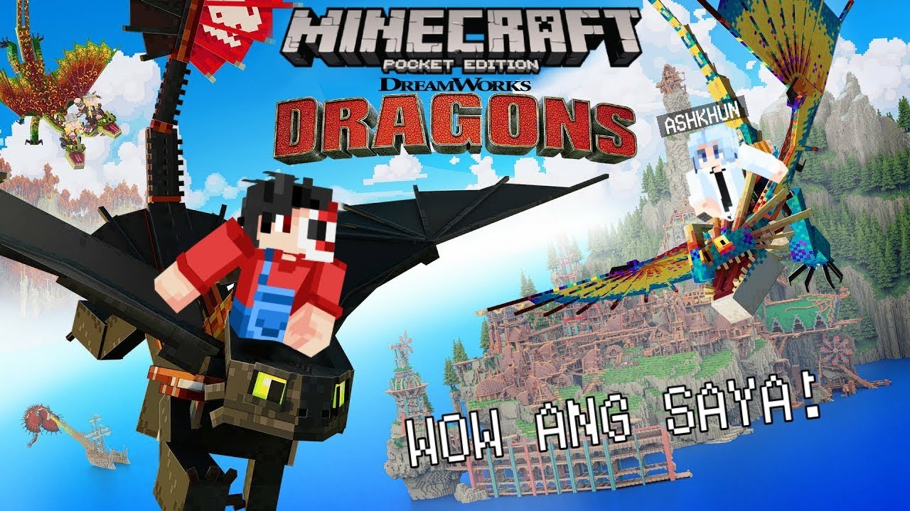How To Train Your Dragon sa Minecraft PE ft. ASHKHUN | Hinanap namin sila Toothless at Lightfurry