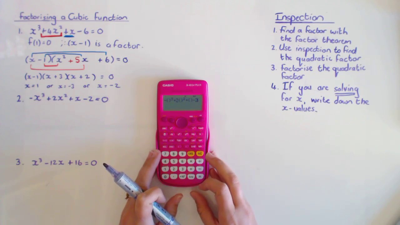3 1  Factorising a Cubic Function, Method of Inspection