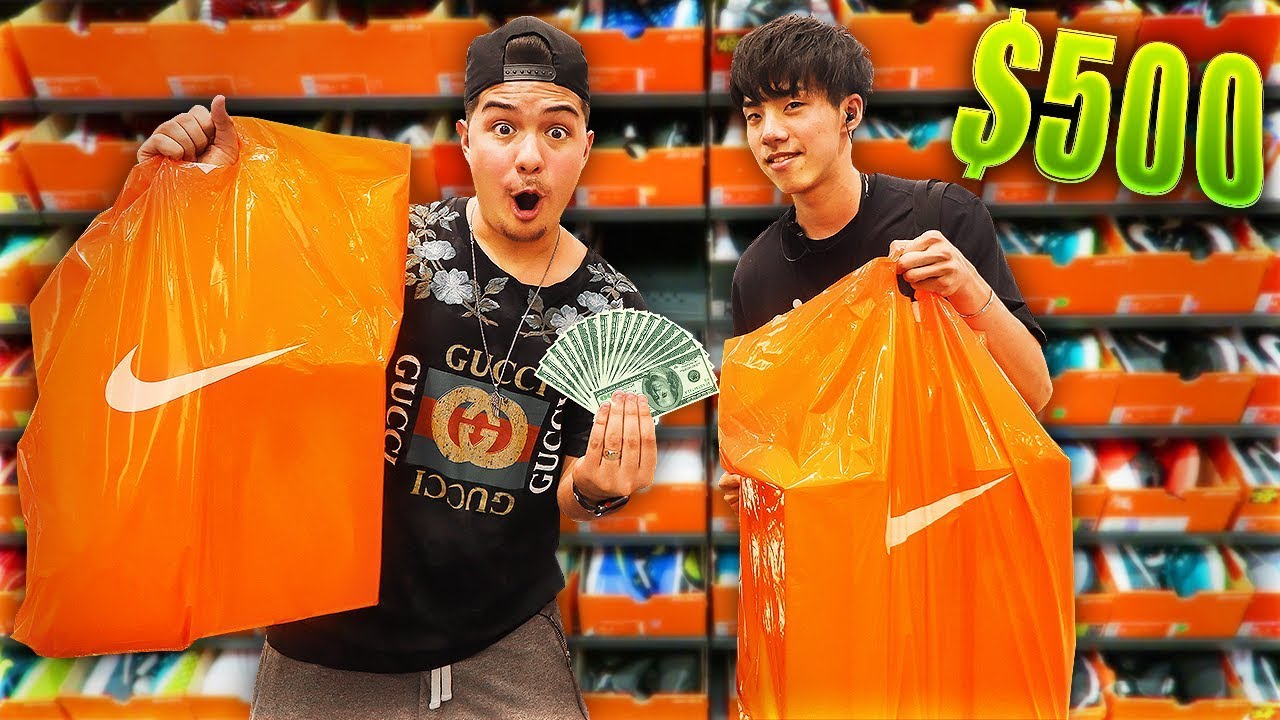 Spending $500 At Nike Outlet Tokyo Japan Challenge