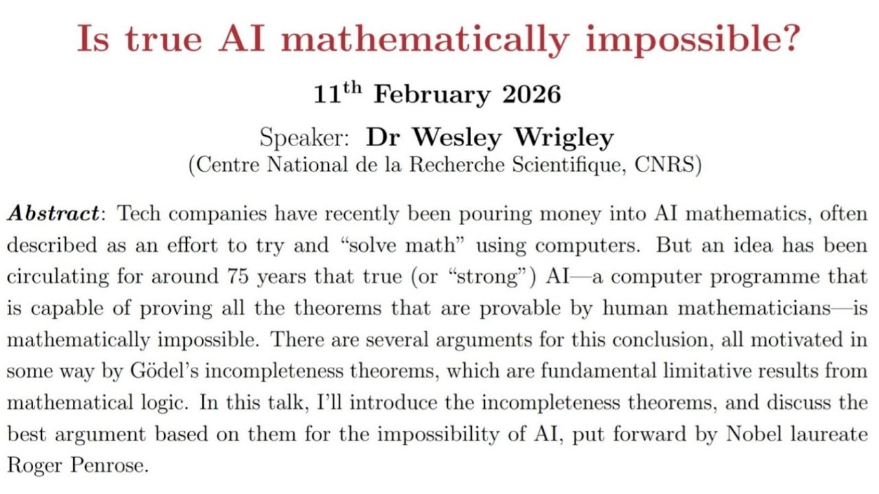 Is true AI mathematically impossible?