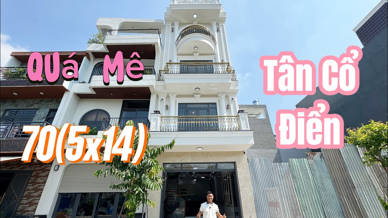 Bán nhà Phố Dĩ An - Tân Cổ Điển. Đẹp mê , 1 trệt 3 lầu. Full nội thất. Sổ hồng riêng. 