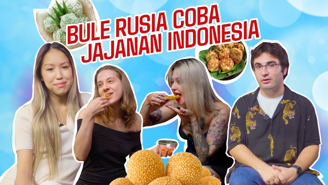 REAKSI BULE RUSIA COBA JAJANAN PASAR INDONESIA 🇷🇺 - 🇮🇩