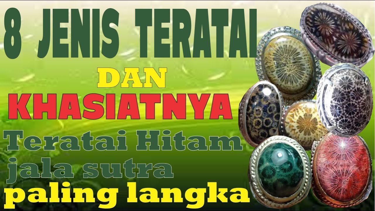 8 JENIS BATU TERATAI, YANG HITAM DAN JALA SUTRA PALING LANNGKA