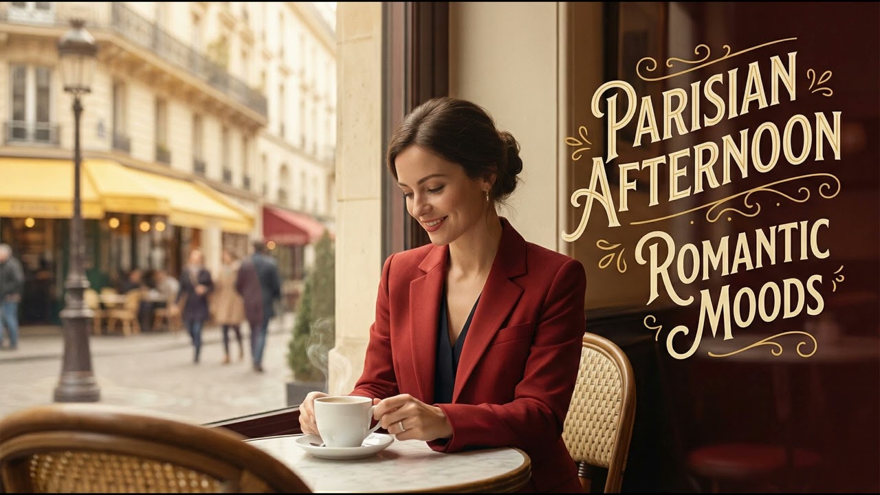 Café Parisien Romance ☕ Musique Française Sophistiquée | Ambiance Romantique