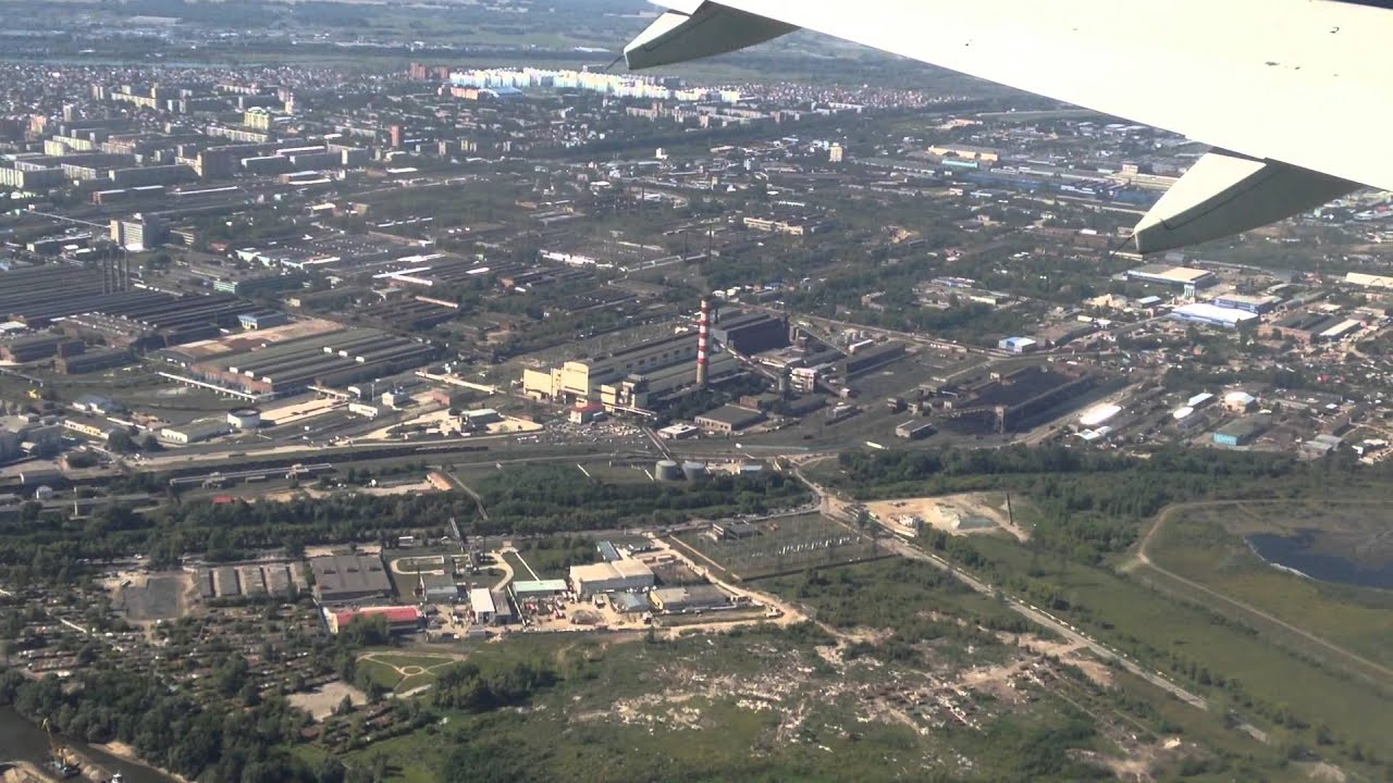 Заход и посадка в Новосибирске (а\п Толмачево, ВПП 25, схема EB25D)