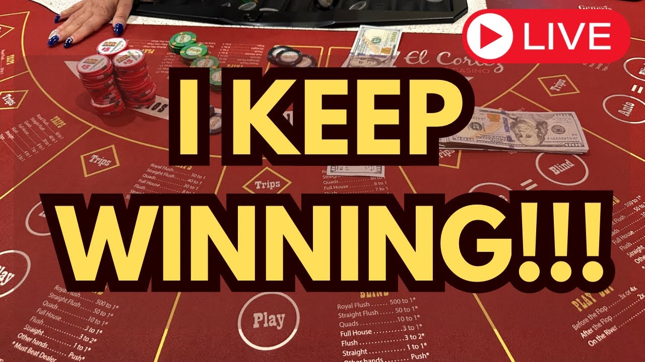 LIVE ULTIMATE TEXAS HOLD ‘EM in LAS VEGAS! I KEEP WINNING!!! Amazing Live Stream!