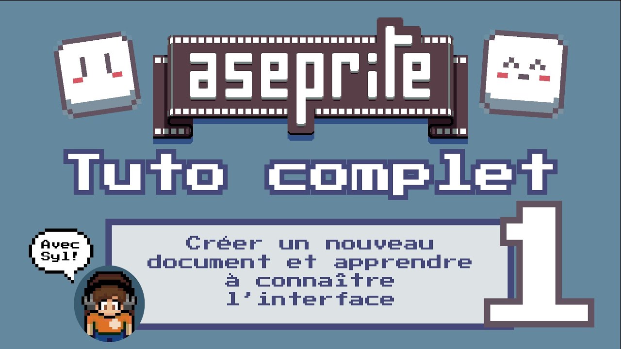 Tutoriel Aseprite - 1/6 - Créer un nouveau document et apprendre à connaitre l'interface