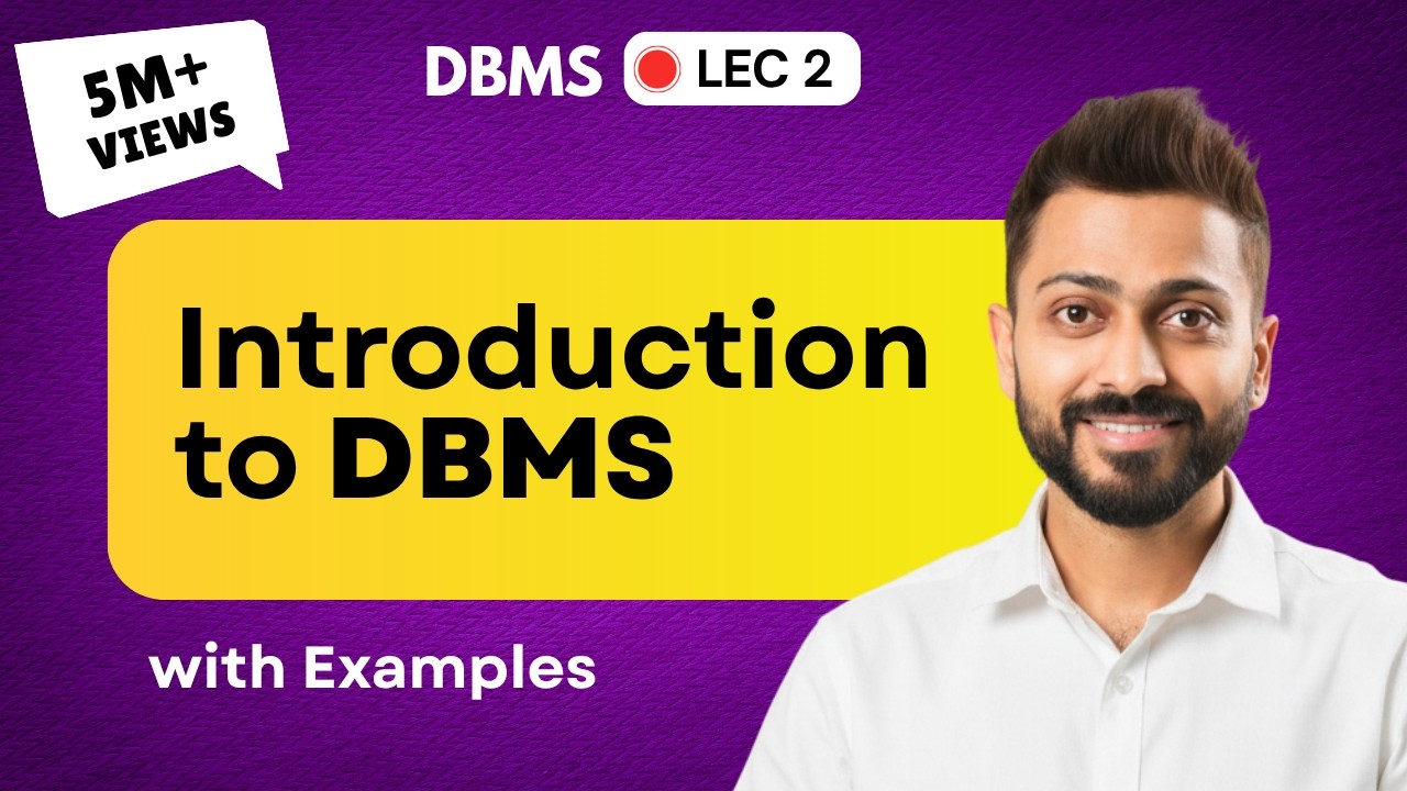 Lec-2: Introduction to DBMS (Database Management System) With Real life examples | What is DBMS