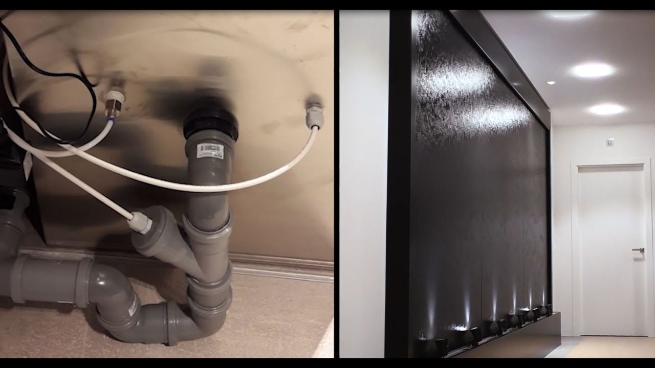 DIY Indoor Wasserfall Wasserwand Zimmerbrunnen Naturstein Bauanleitung