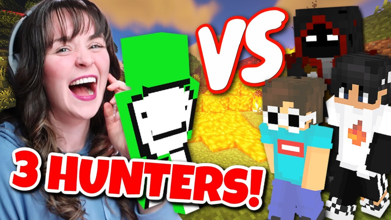 Reaction to Dream VS 3 HUNTERS!! | Dream Reaction Series