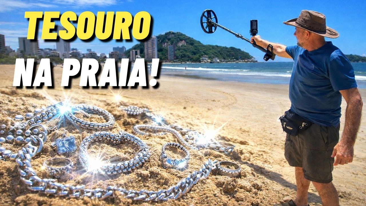 Achei MUITAS Joias Perdidas na Praia!