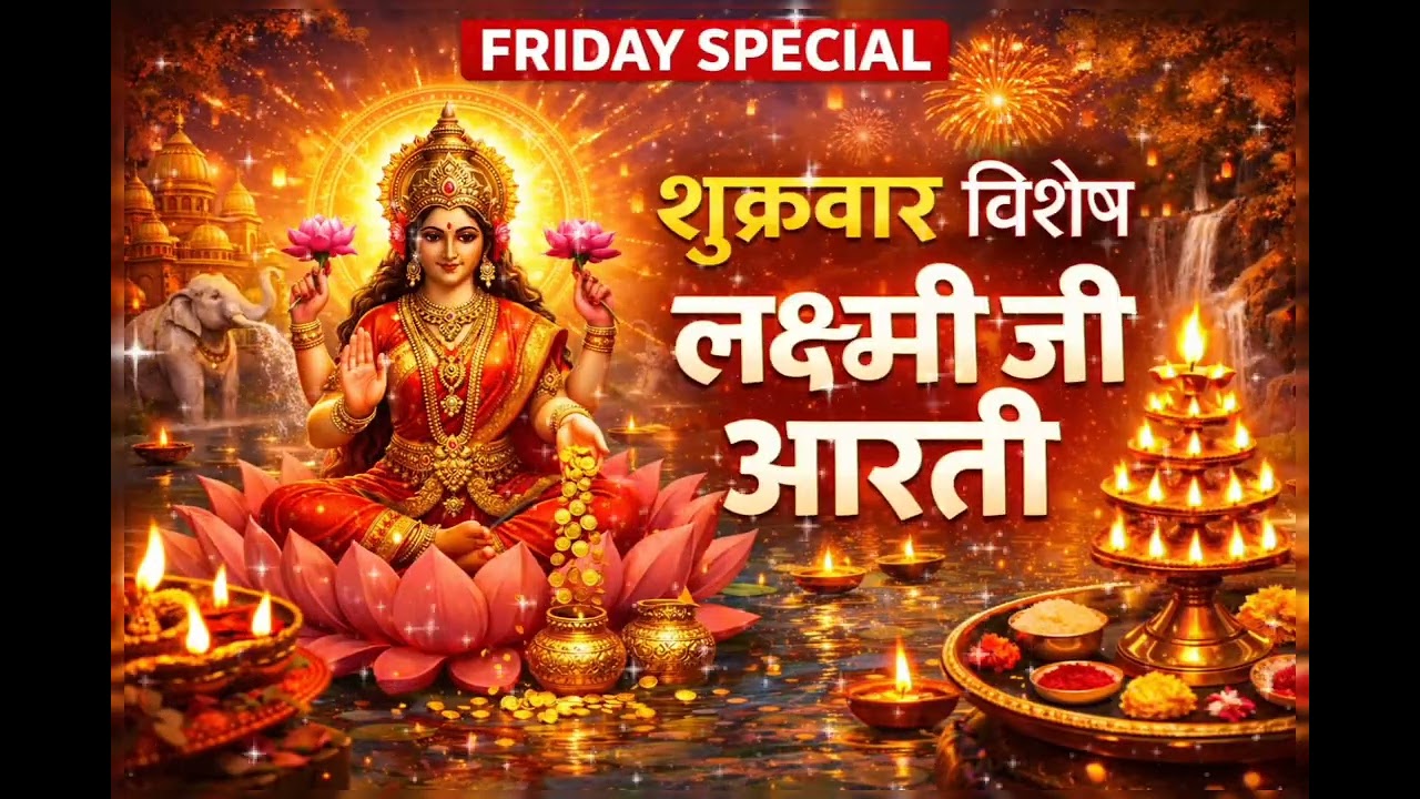 शुक्रवार स्पेशल लक्ष्मी जी आरती 🙏माँ लक्ष्मी की कृपा से धन-समृद्धि.....!@shivshakti-25-z4t 🌸🌼🌼