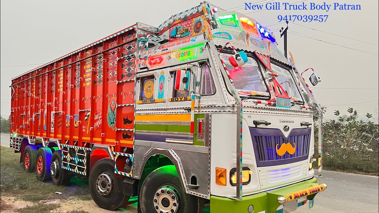 Mahindra 14 tyre truck || Full review cabin and body || New Gill Truck Body Works patran || Punjab
