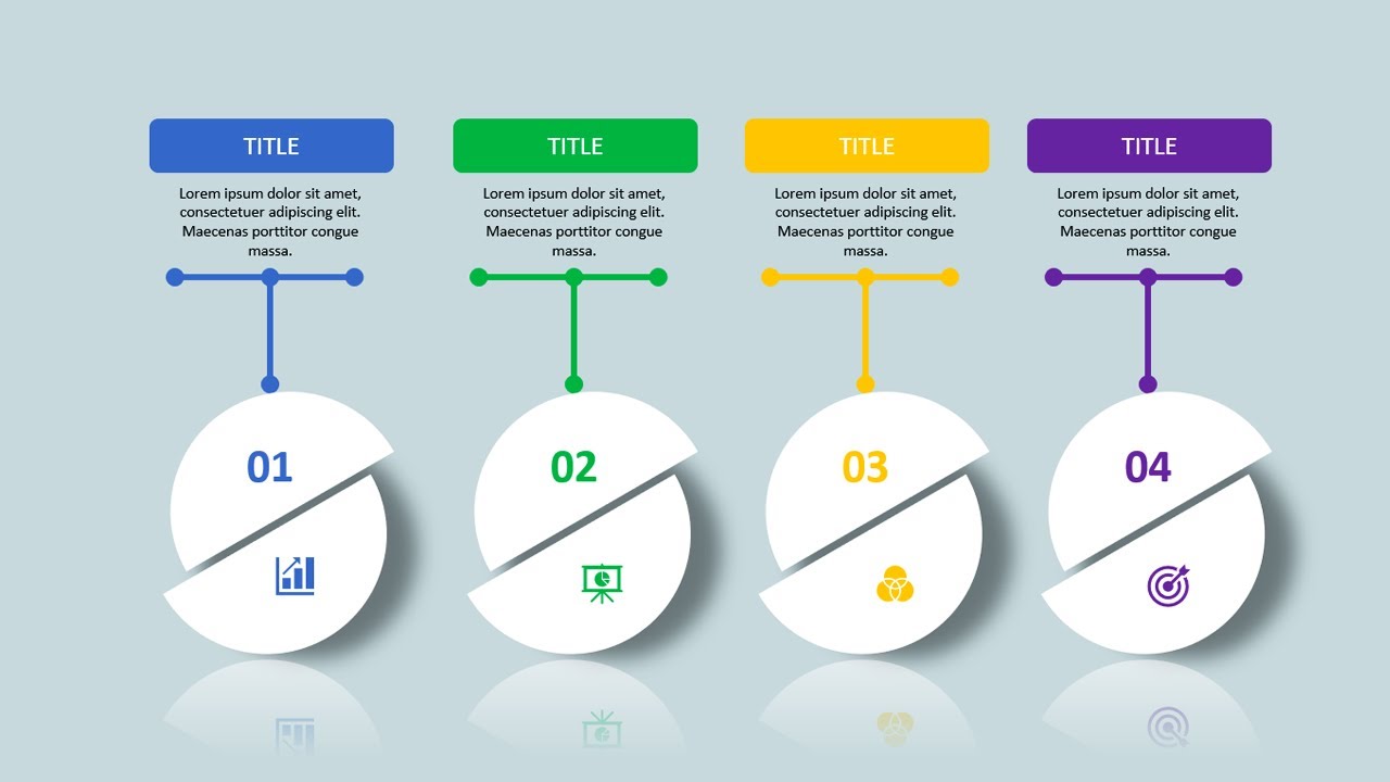 Create 4 Circular Shape Infographic Slide in PowerPoint Tutorial 851