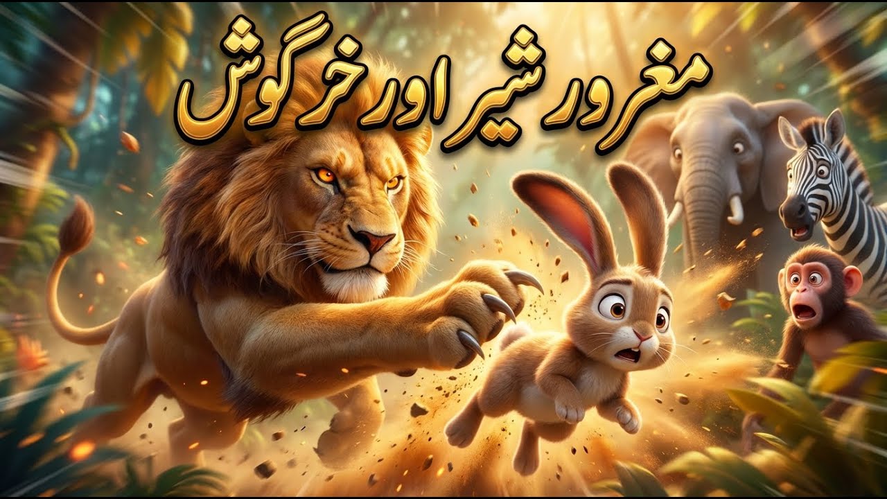 Magroor Sher Aur Khargosh | Sabaq Amoz Kahani | 3D Animated Story @harwatoons