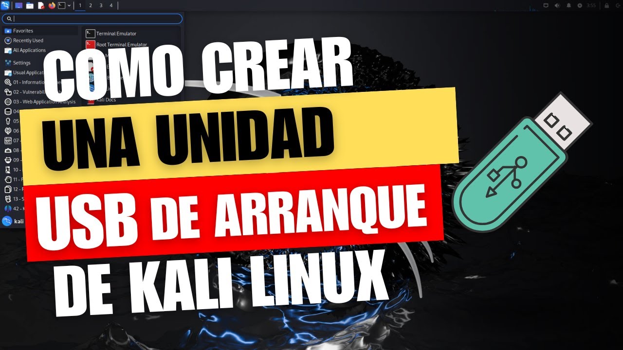 Como crear una unidad USB booteable de Kali linux en Windows