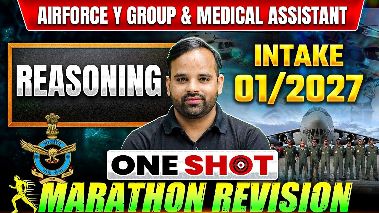Airforce Reasoning Marathon For Y Group & Medical Asst. 2027 | Important Questions For Airforce 2027
