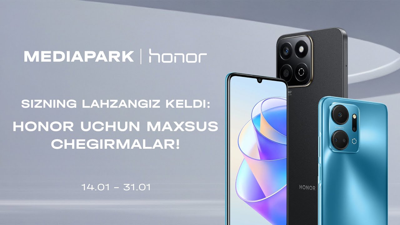 MEDIAPARK&rsquo;da Honor smartfonlari chegirmali narxlarda!