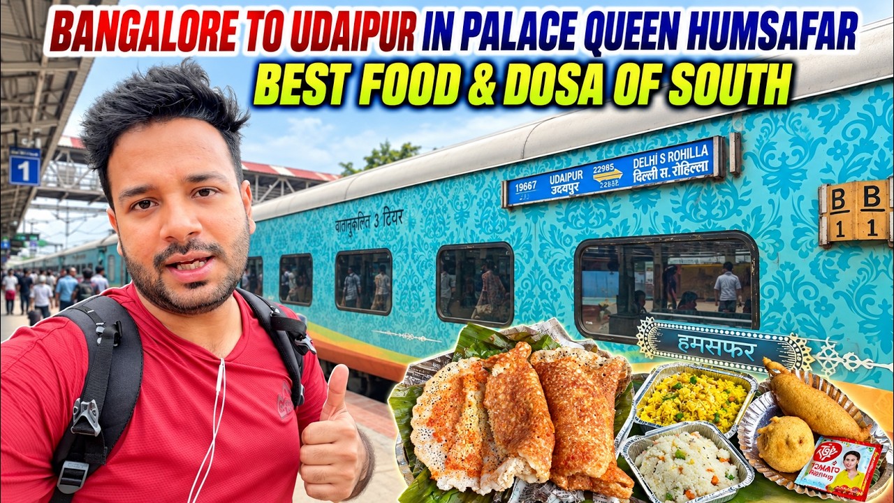 19667 Mysore Udaipur Humsafar Express journey in 3ac With Amazing south Indian food &hearts;️