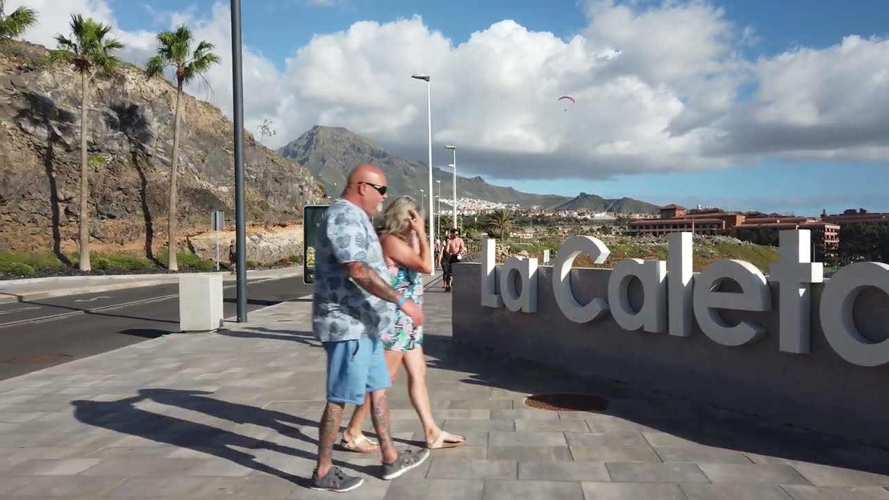 Walk in beautiful La Caleta, Adeje, Tenerife, Canary Islands