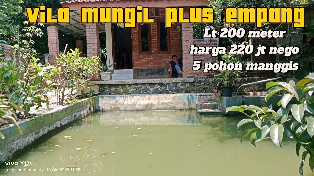 🔴🏠 VILA MUNGIL PLUS EMPANG LUAS TANAH 200 METER SURAT SHM 