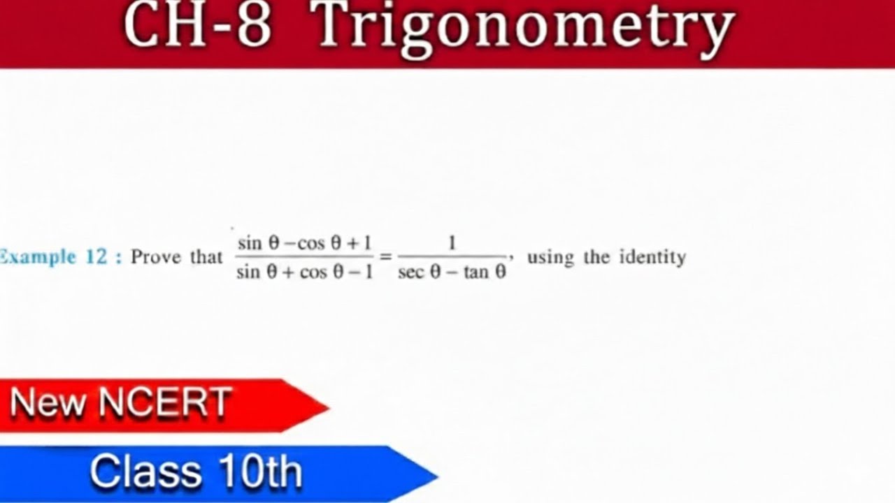 Example 12 | Trigonometry Chapter 8 | Step-by-Step Solution