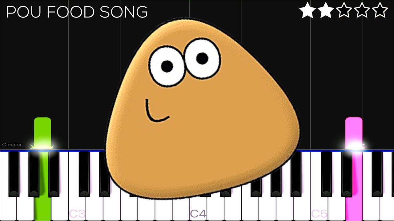 POU FOOD DROP SONG | EASY Piano Tutorial