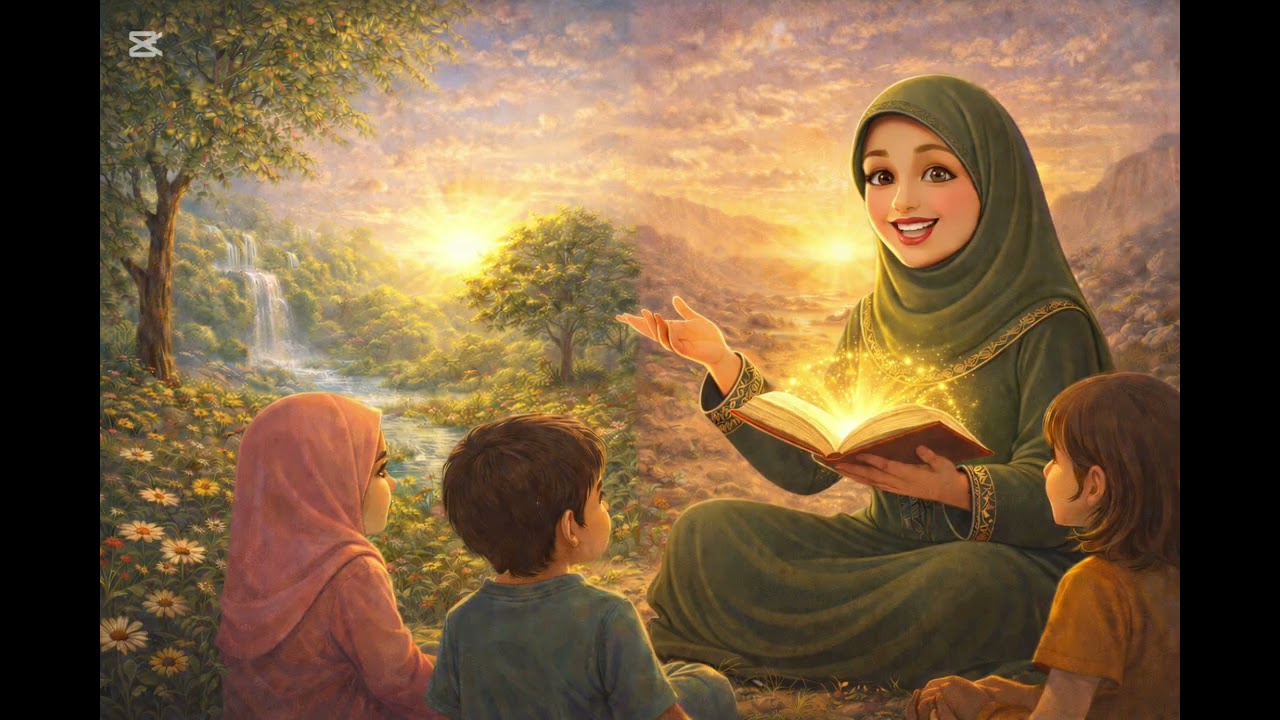 الحلقه الثانيه ( حياة آدم وحواء في الجنه )