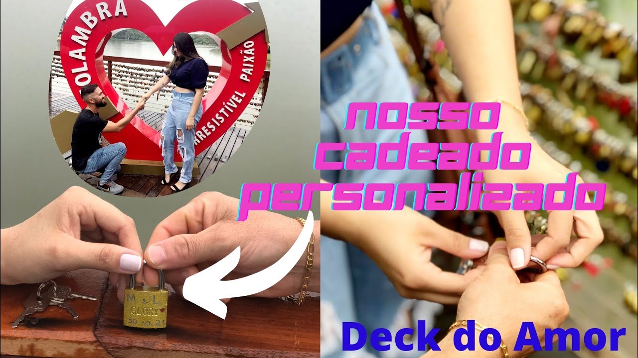 Colocamos nosso cadeado personalizado no Deck do Amor, Mah jogou as chaves longe...