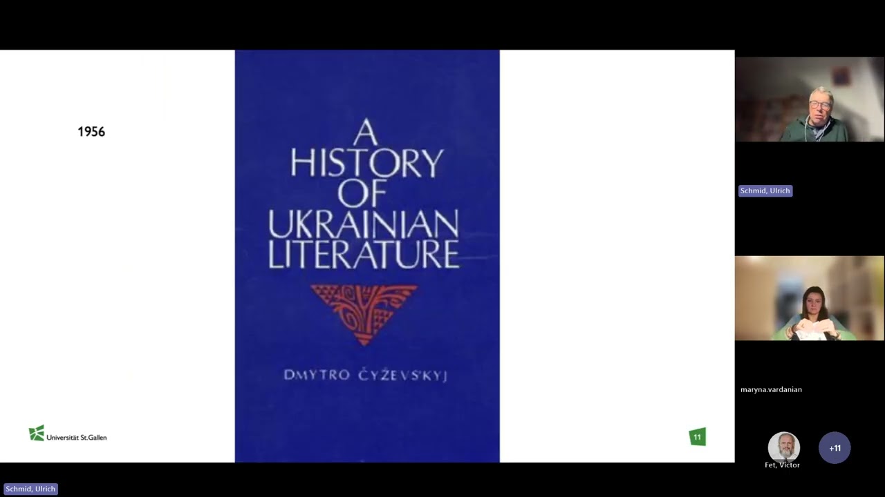 1-23-2026: Ulrich Schmid | A History of Ukrainian Literature