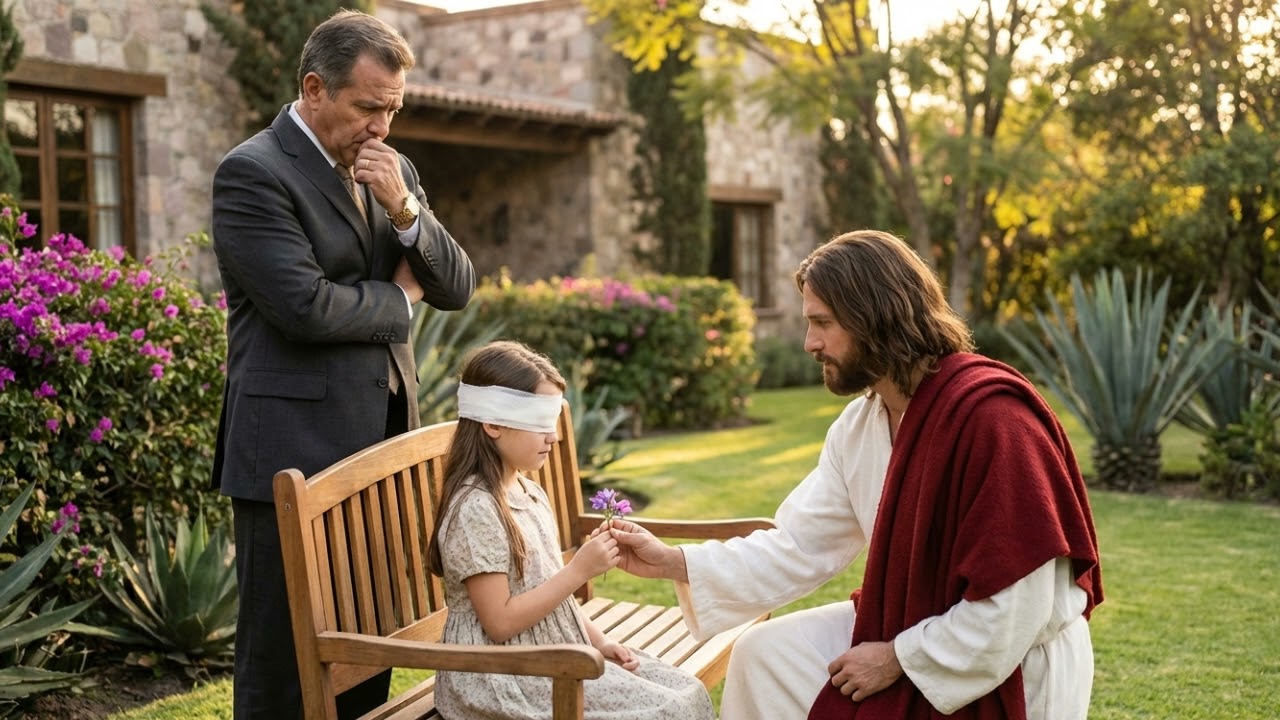 “Señor, su hija volverá a ver si confía en mí”, le dijo el jardinero al millonario… y era Jesús