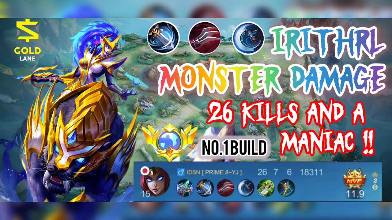 NEW META IRITHEL 2026 || 26 kills & MANIAC || TOP 1 GLOBAL IRITHEL BUILD || MLBB