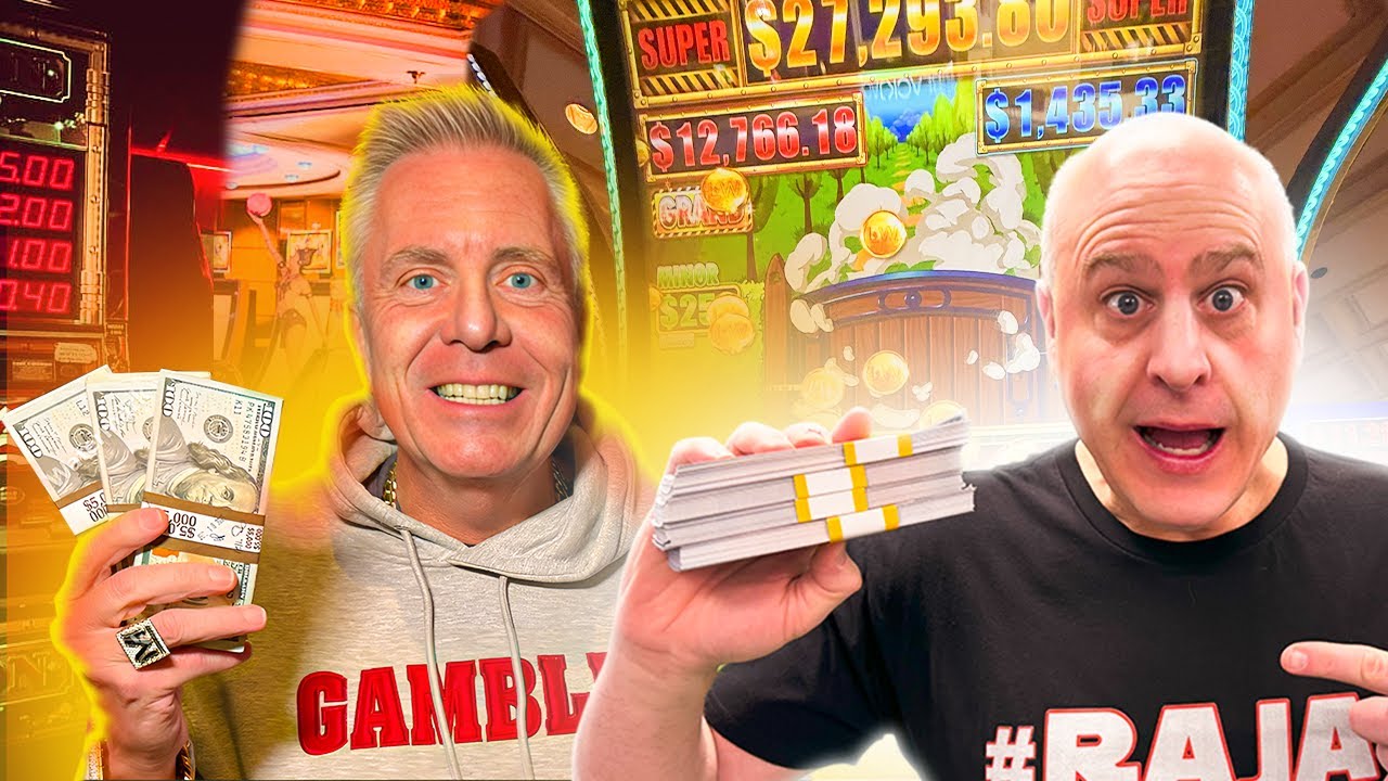 FIRST TIME EVER RAJA  & VEGAS MATT TAKE ON THE SLOTS LIVE! @VegasMatt